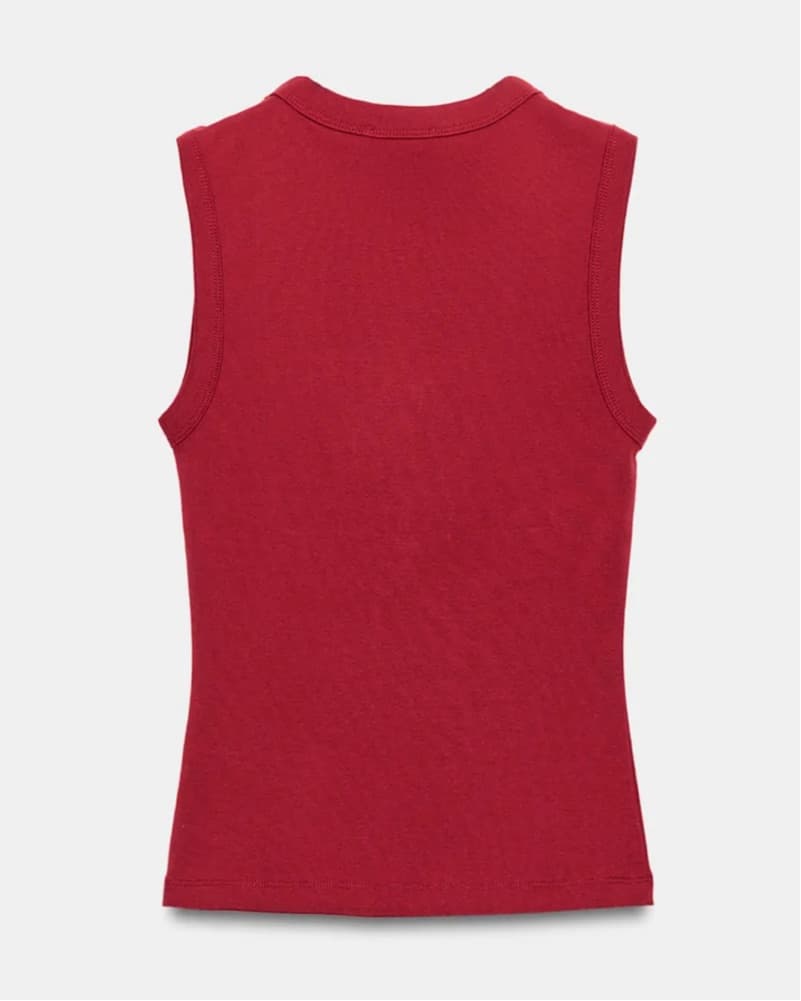 Zara Red Deep V-Neck Tank  - Image 2