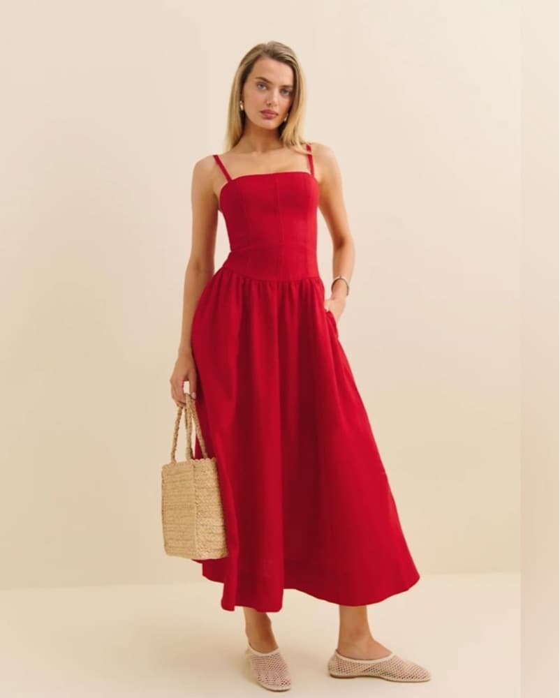 Reformation Katarin Linen Dress - Image 1