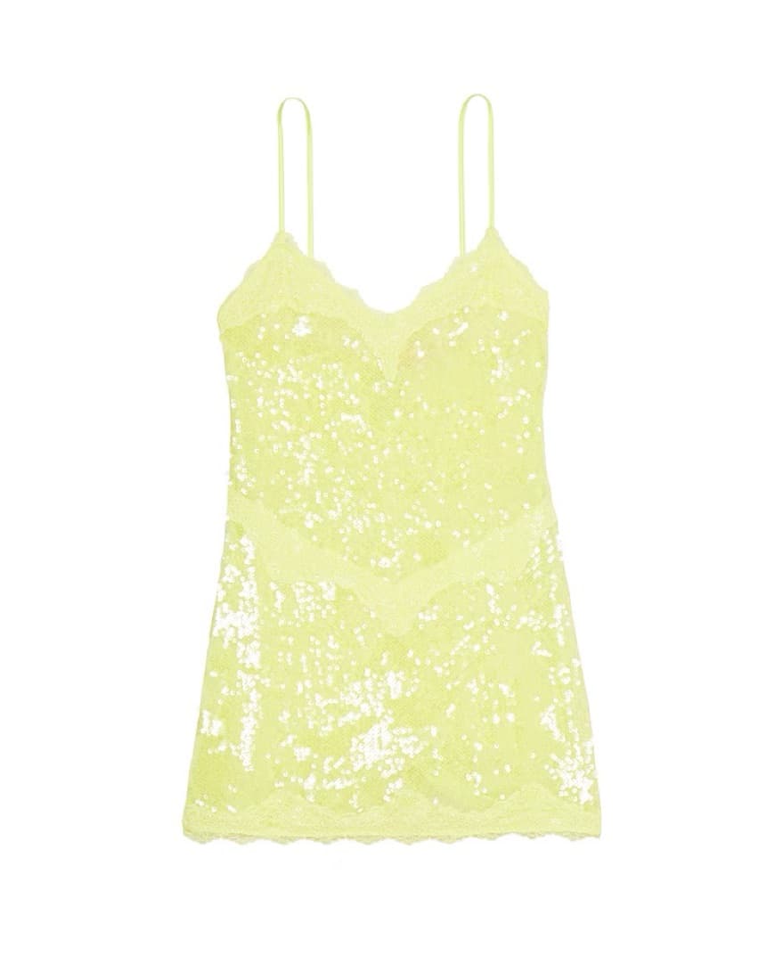 Victoria Secret Sequin Yellow Mini Dress - Image 1