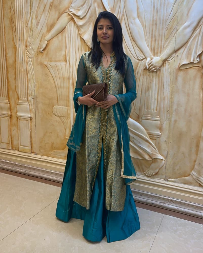 Indian Blue/Green Outfit  - Image 1