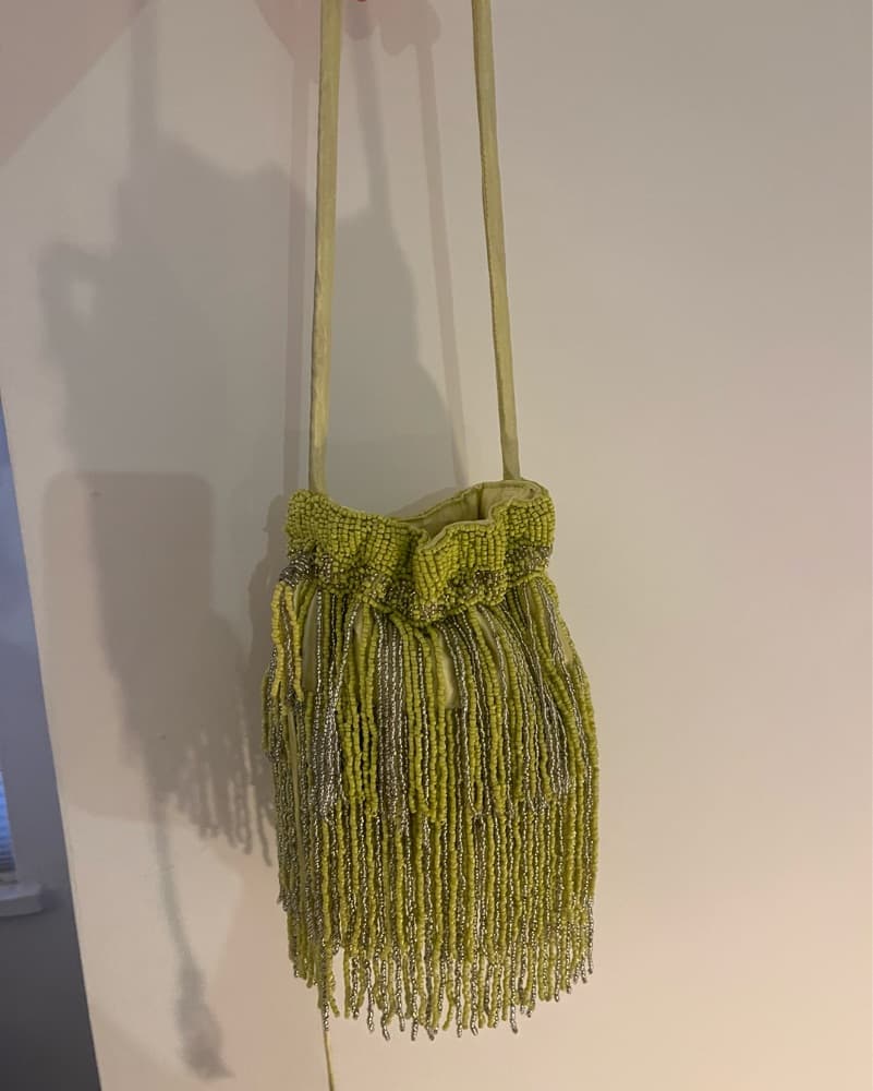 Statement beaded Bucket Bag - Image 2