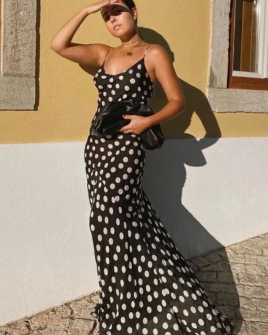Rat And Boa Polka Dot Dress - Image 1
