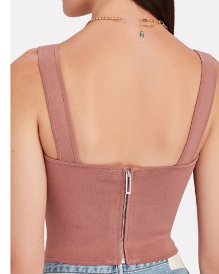 DION LEE Pointelle-Trimmed Corset Top - Image 3