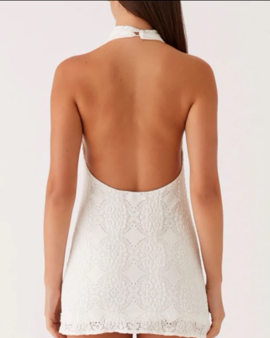 Lace Halter Mini Dress - Image 2