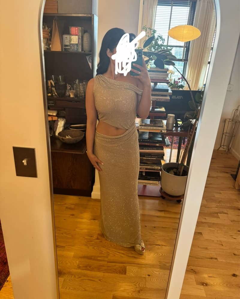 MESHKI Kenny Diamante One Shoulder Maxi  - Image 2