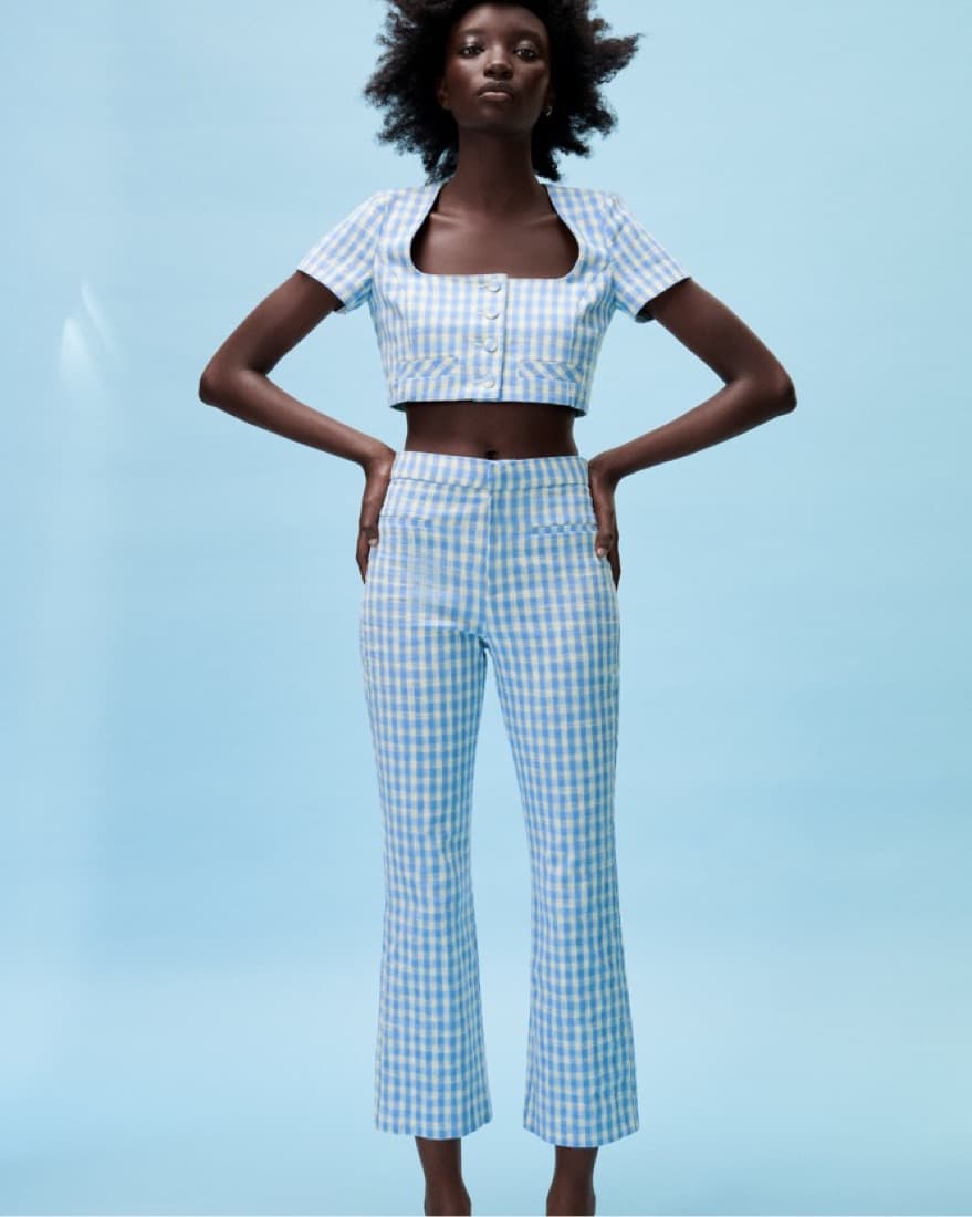 Zara Gingham Crop - Image 4