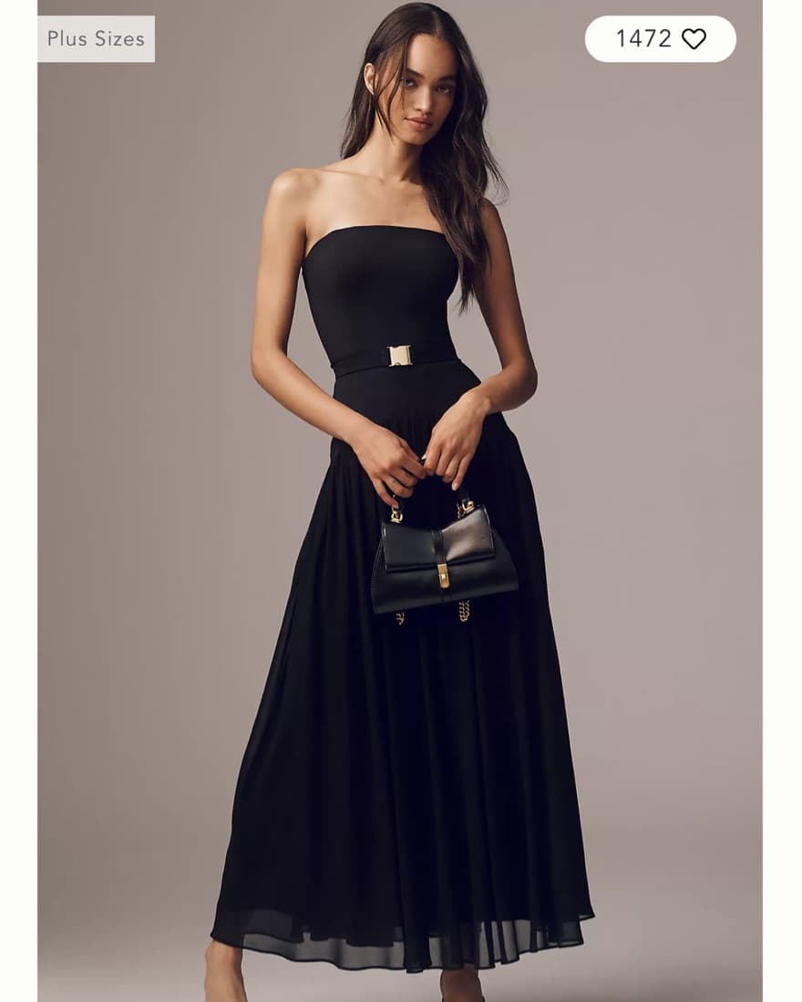 Hutch Carmel Strapless Belted Drop-Waist - Image 1