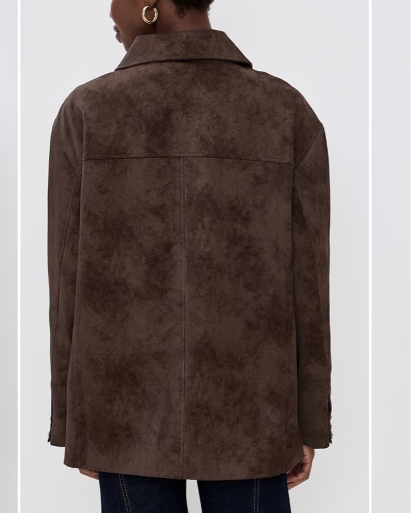 WAYF Faux Suede Jacket - Image 2