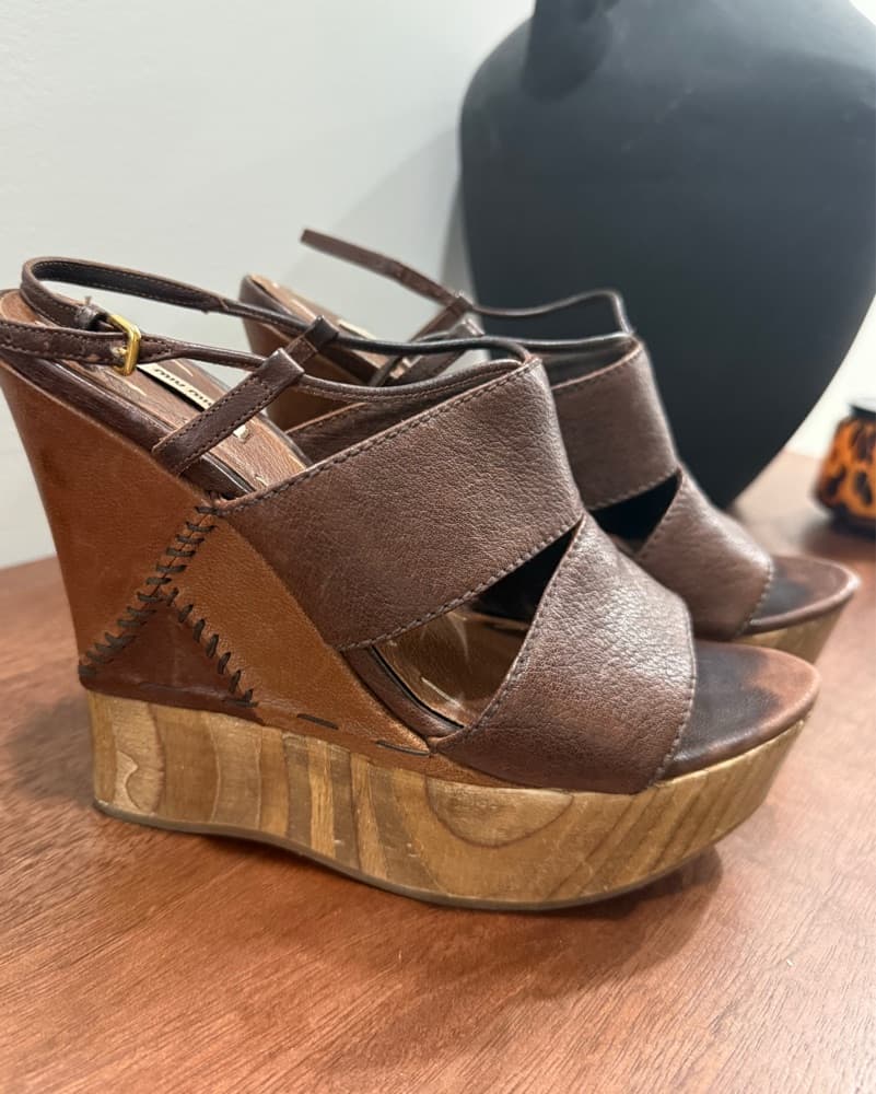 Vintage Miu Miu Platform Wedges  - Image 2