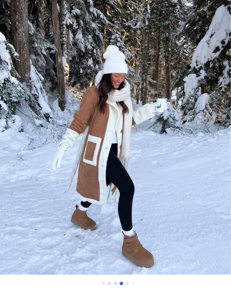 Suede And Sherpa Coat - Image 3