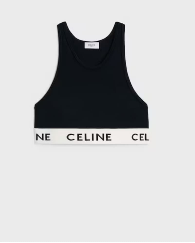 Black Celine Crop Top - Image 2