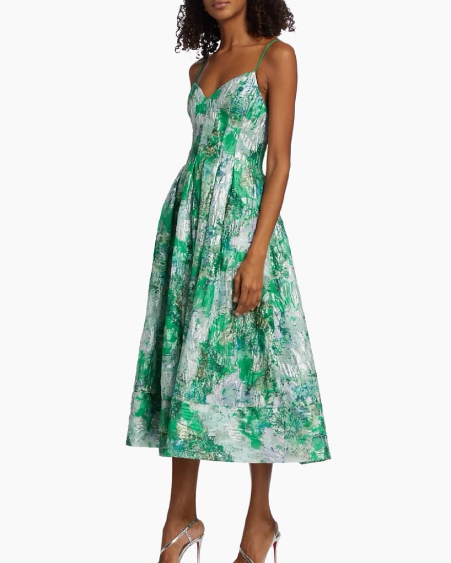 ML Monique Lhuillier Sage Jacquard Midi - Image 3