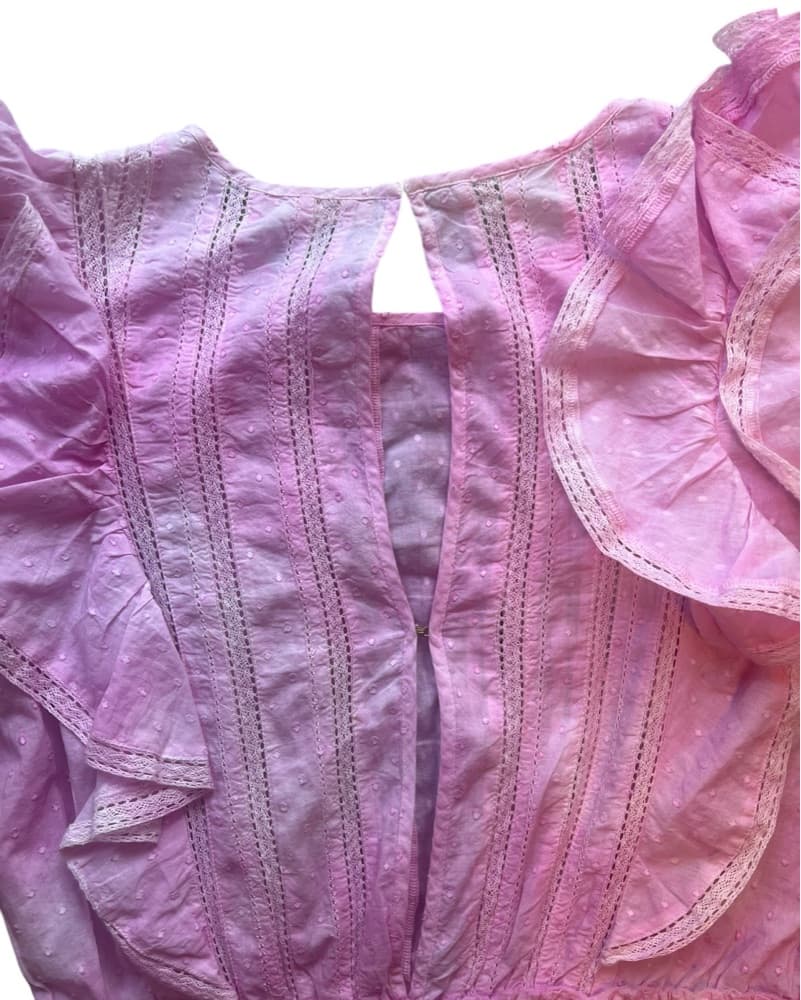 LoveShackFancy Ruffle Tiered Mini Dress - Image 4