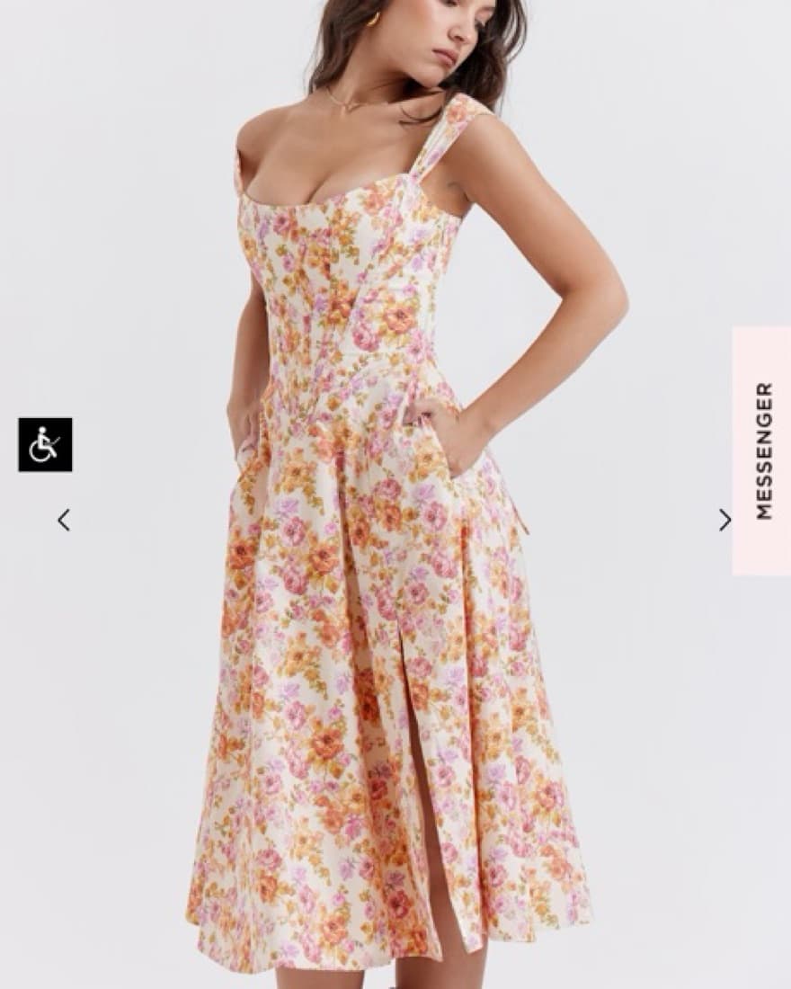 House Of CB Saira Floral Midi Dress - Image 2