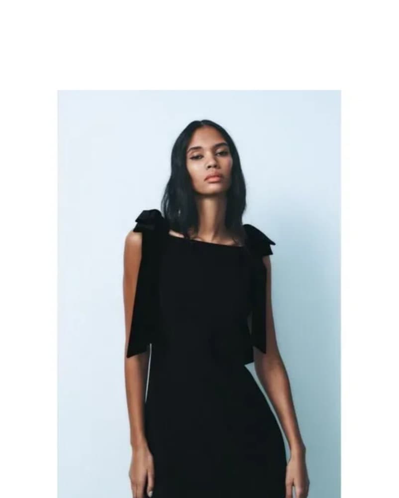 Zara Black Velvet Dress - Image 4