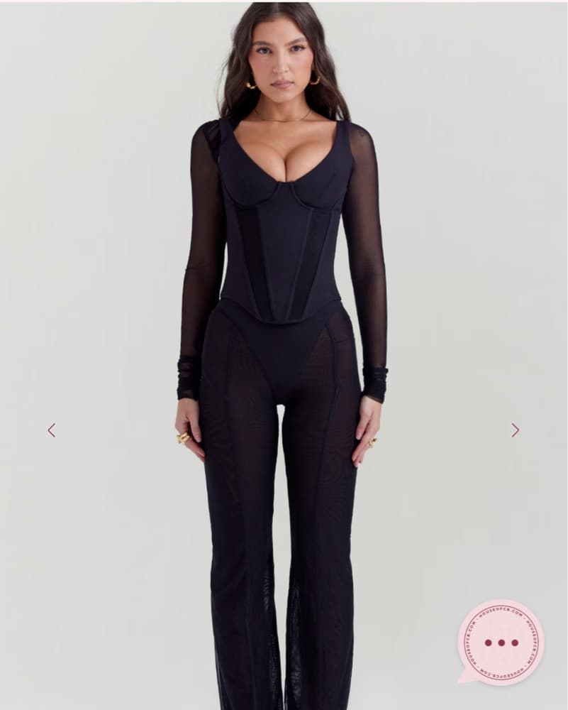 House Of CB Black Corset Top - Image 2