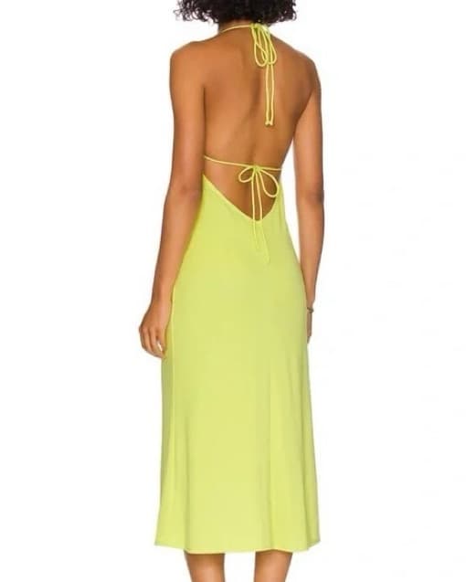 L’Academie Mira Midi Dress in Limelight - Image 2