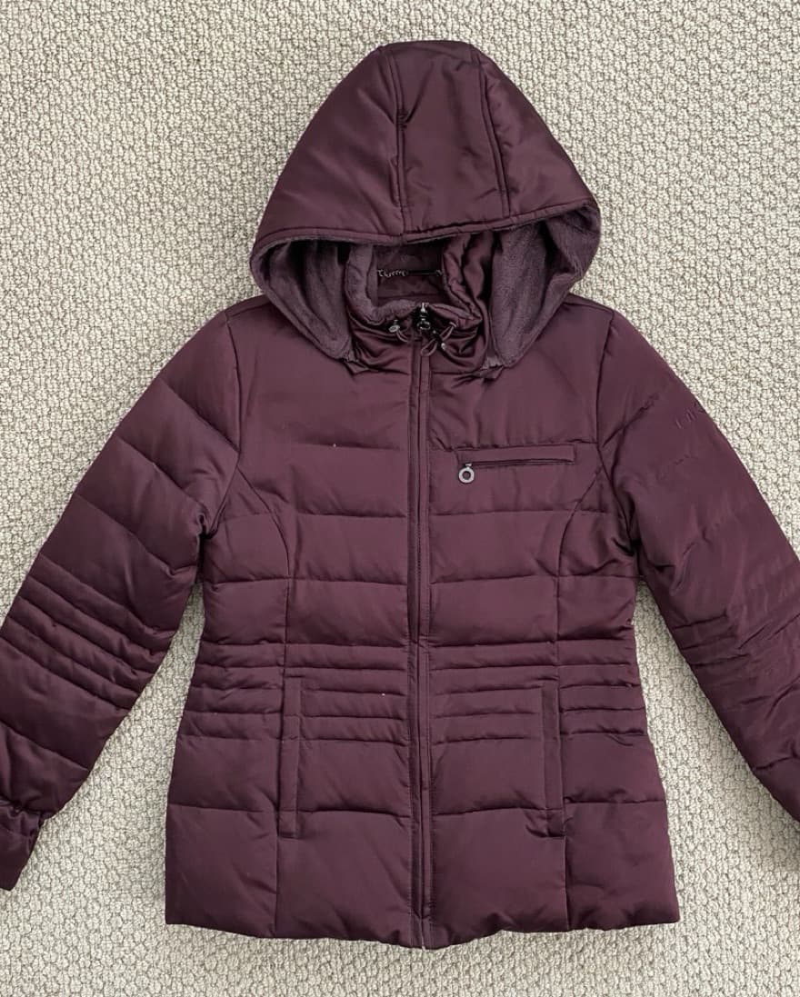DKNY Purple Puffer Jacket S - Image 1