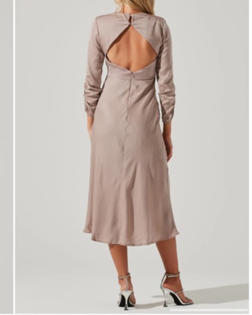 ASTR The Label Long Sleeve Satin Dress - Image 4