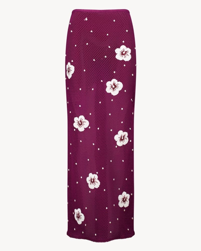 Floral Mesh Skirt Coverup - Image 1