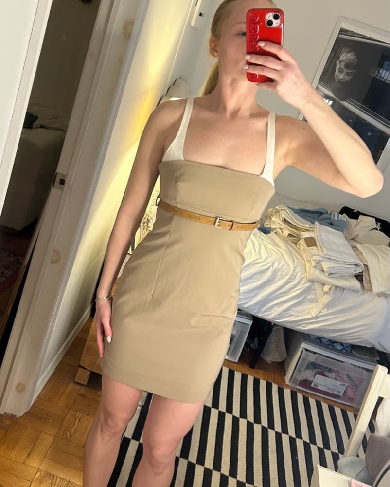 Zara Combination Belted Dress - Image 2