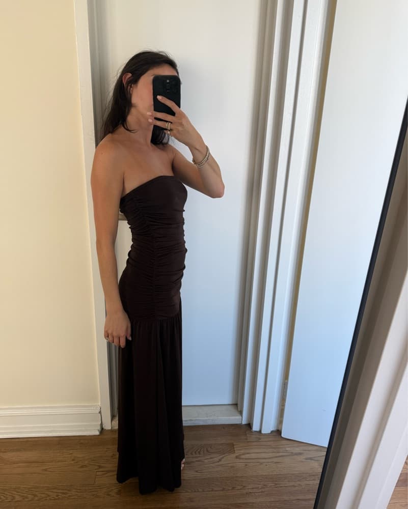 Drop Waist Brown Dress  - Image 4