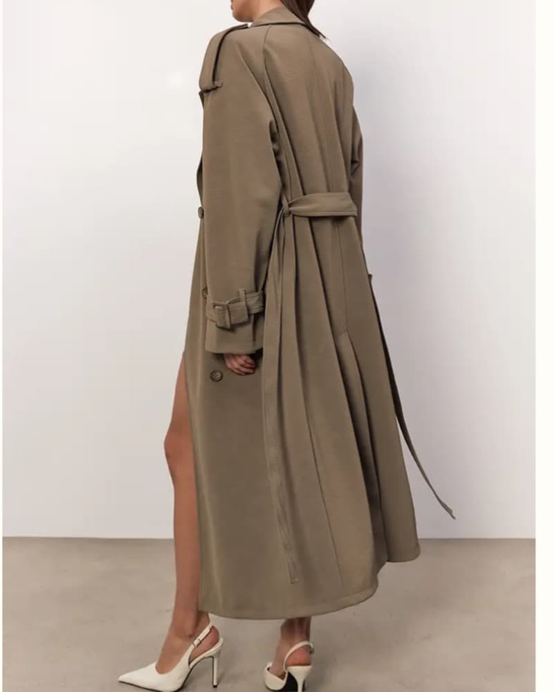 Green Belted Trenchcoat  - Image 3