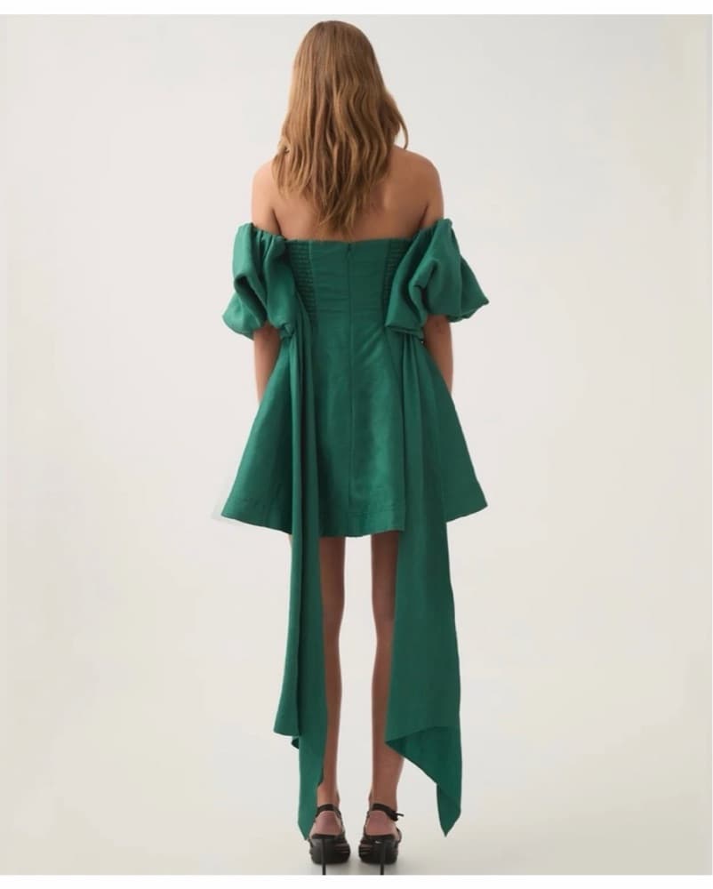 Aje Incarnation Emerald Puff Dress - Image 4
