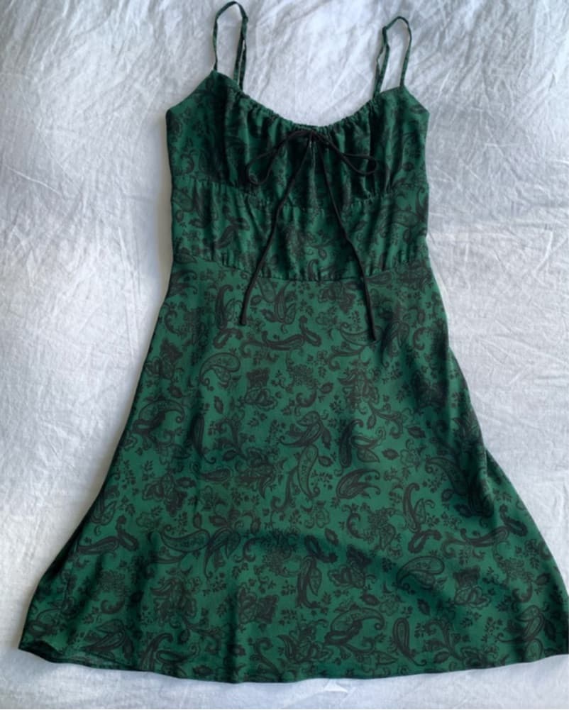 Realisation Silk Paisley Mini Dress - Image 4
