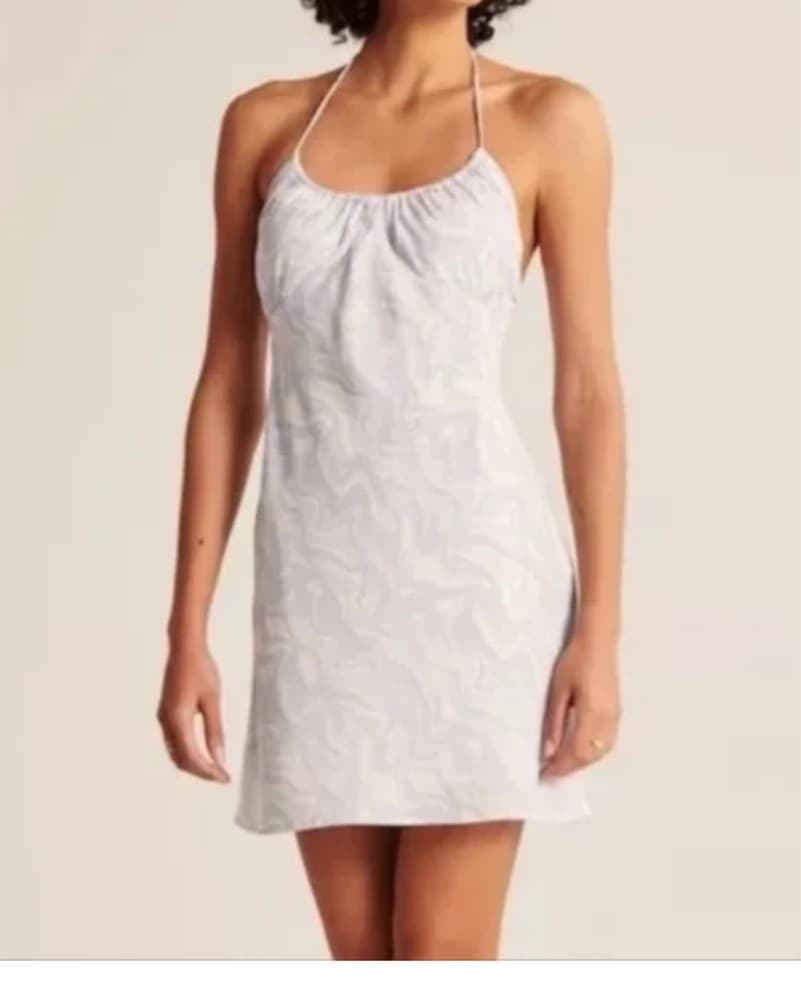 Stylish Swirled Halter Dress - Image 1