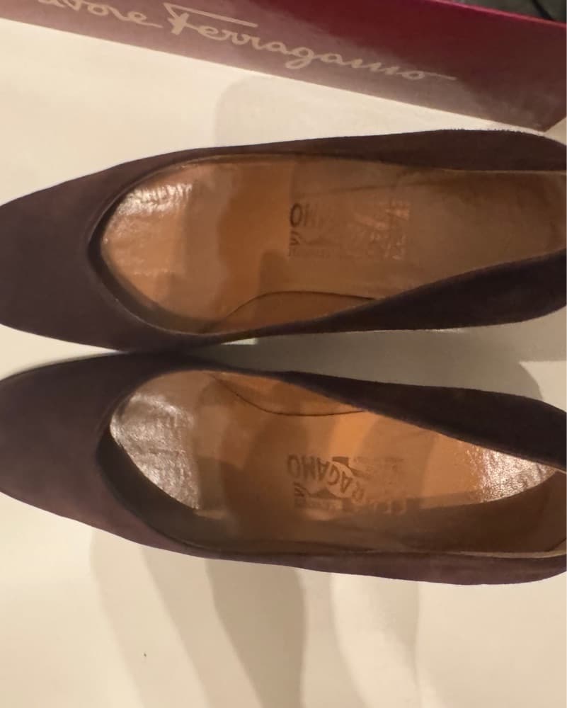 Salvatore Ferragamo 7cm Suede Heels  - Image 1
