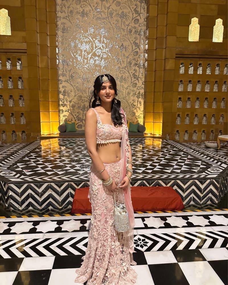 Mermaid Style Pink Lehenga Set  - Image 2