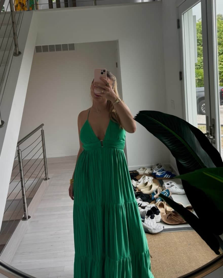 Ba&sh Green Tiered Maxi - Image 1