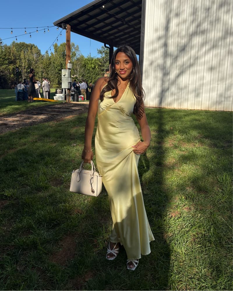 Elegant Yellow Halter Maxi Dress - Image 2
