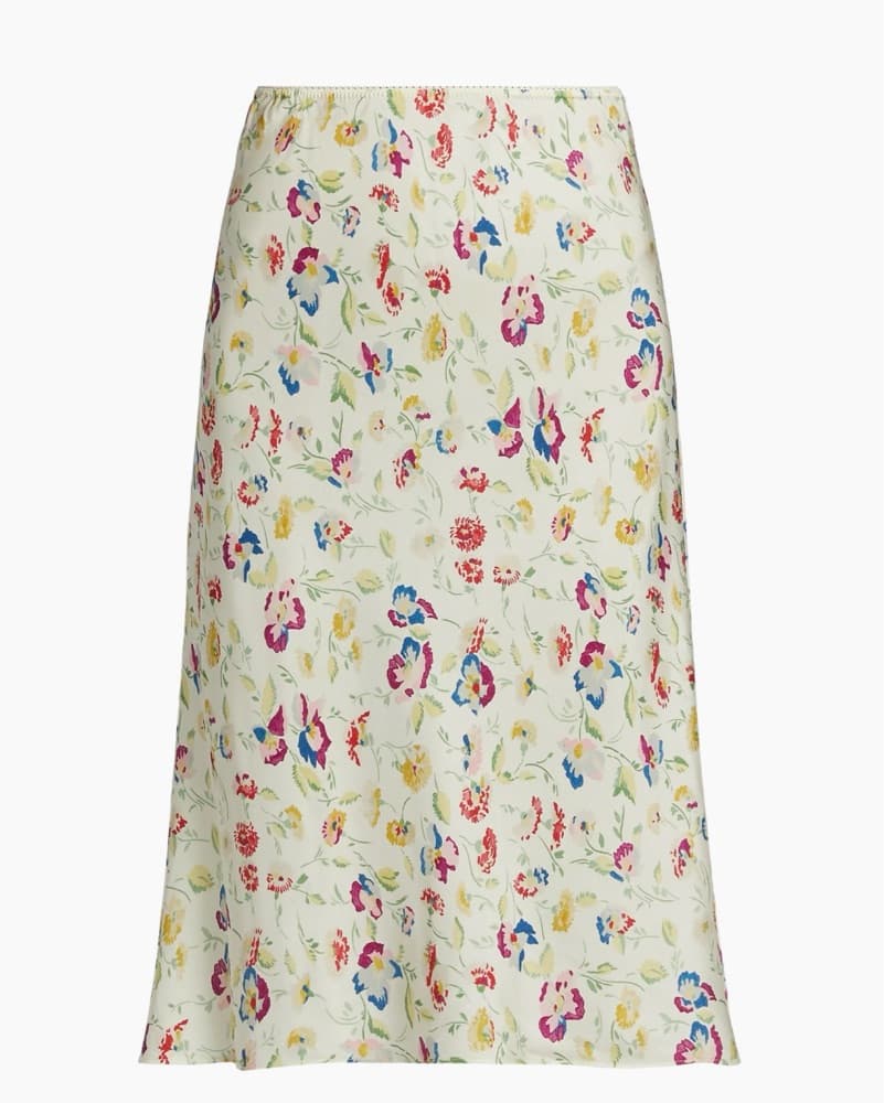 Vibrant Floral Midi Skirt - Image 1