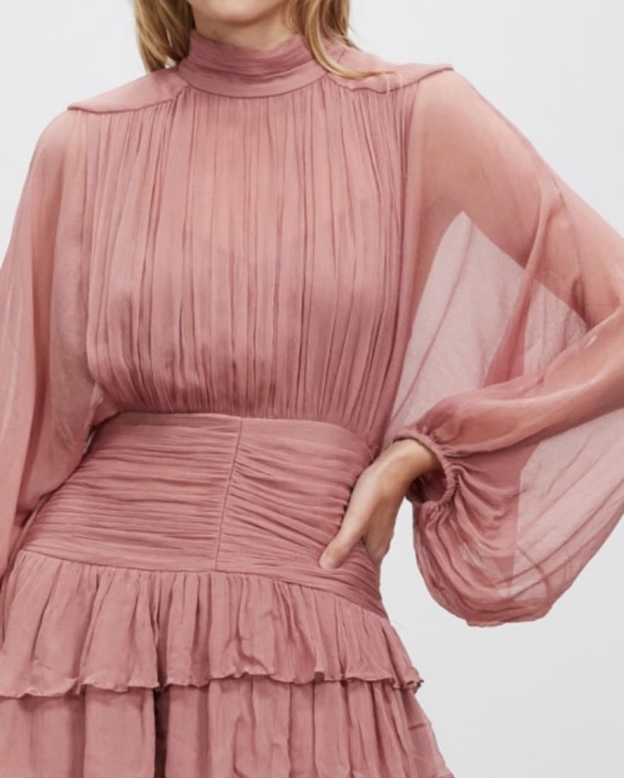 Shona Joy Pink Long Sleeve Mini Dress - Image 2