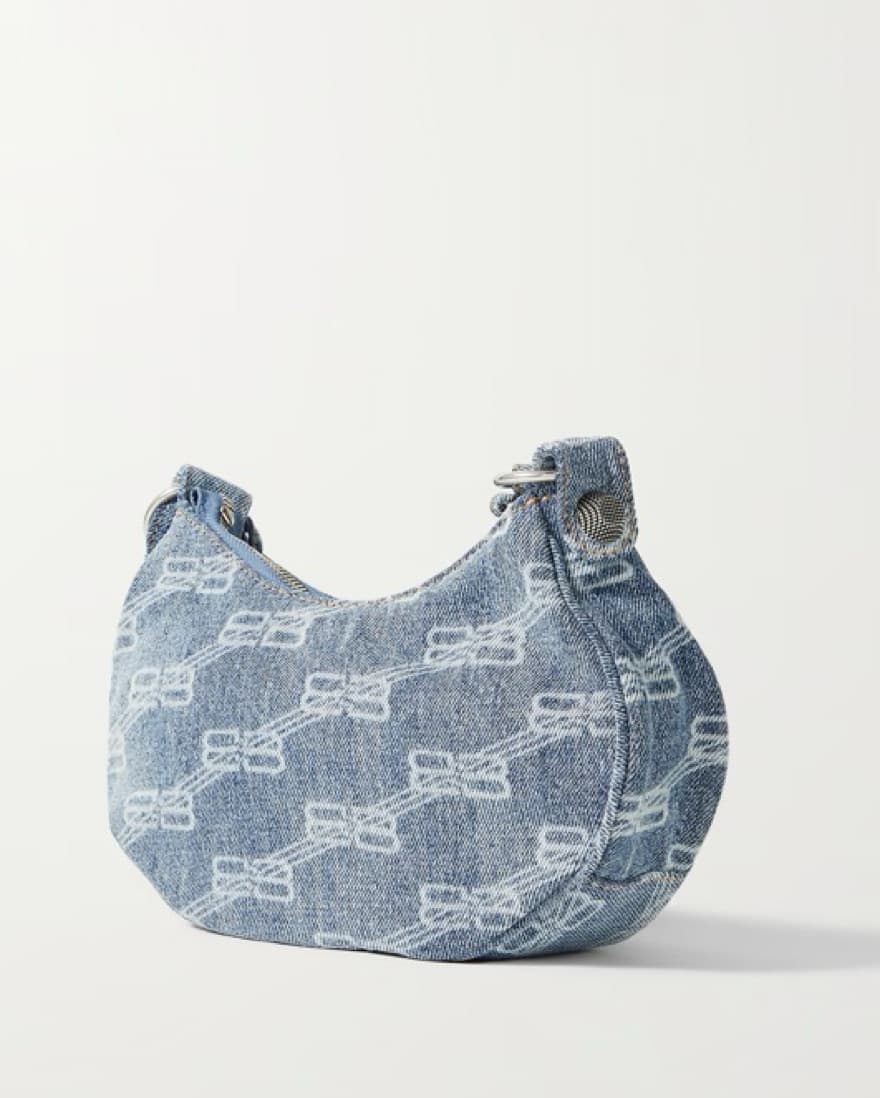 Le Cagole XS studded denim Bag - Image 3