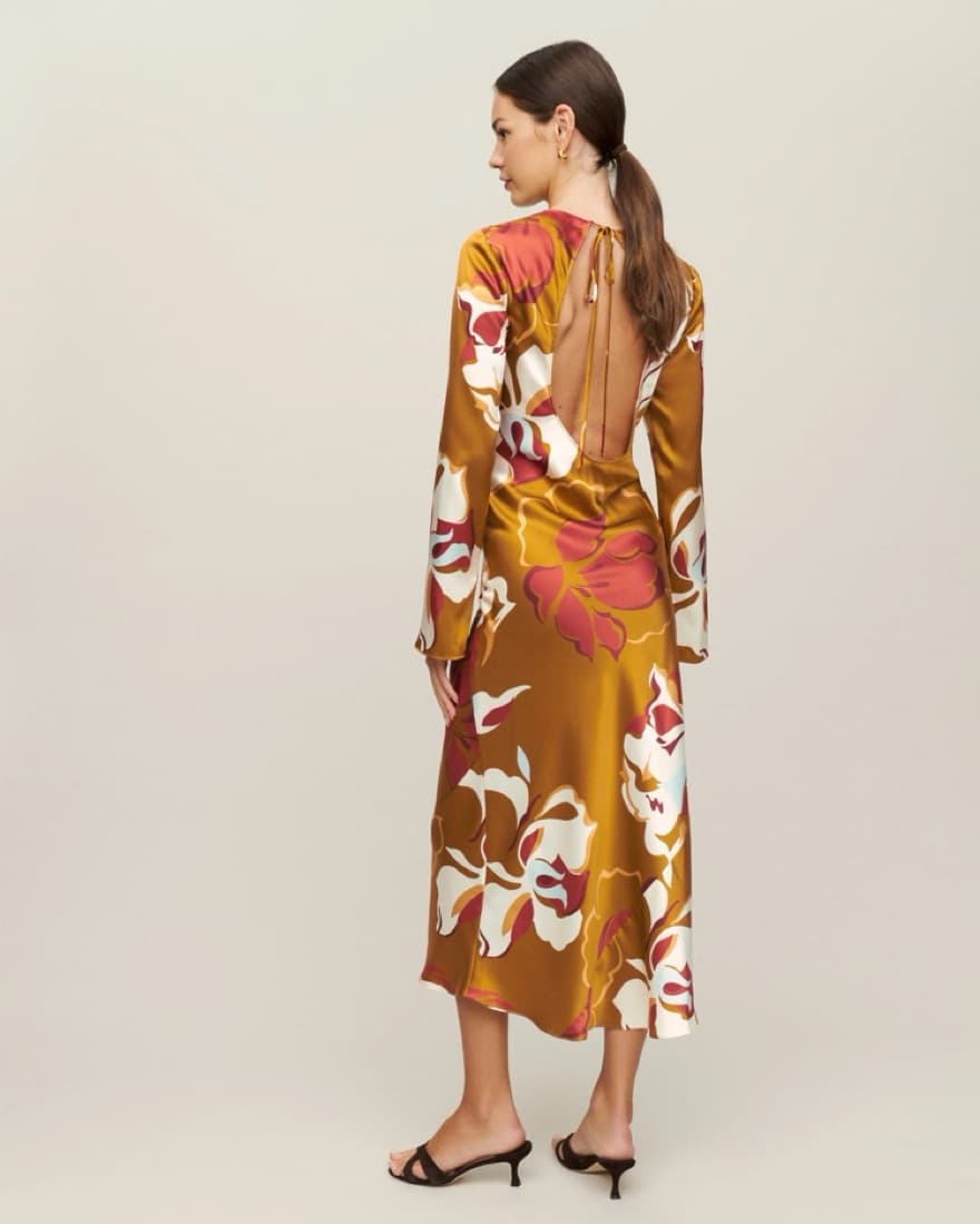 Reformation silk midi dress - Image 1