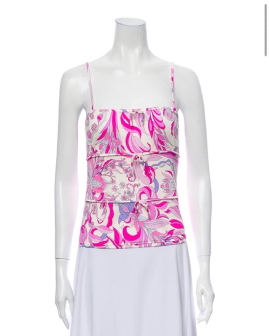 Emilio Pucci Silk Floral Print Top - Image 1