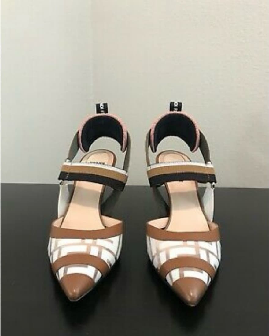 Fendi Colibri PVC Slingback Pumps - Image 3