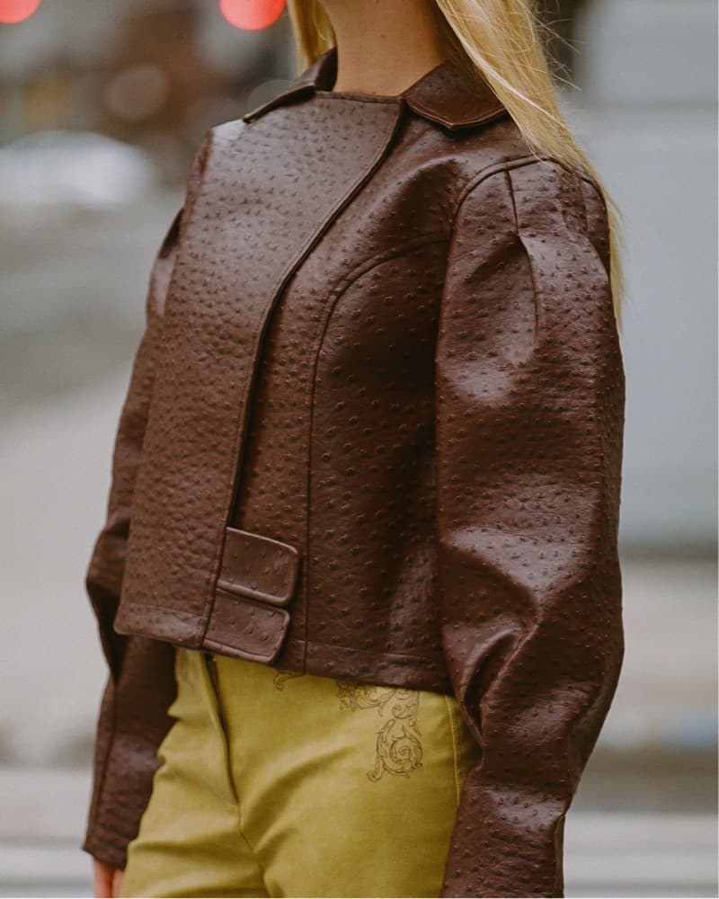 Yellow The Label Oliver Ostrich Jacket - Image 1
