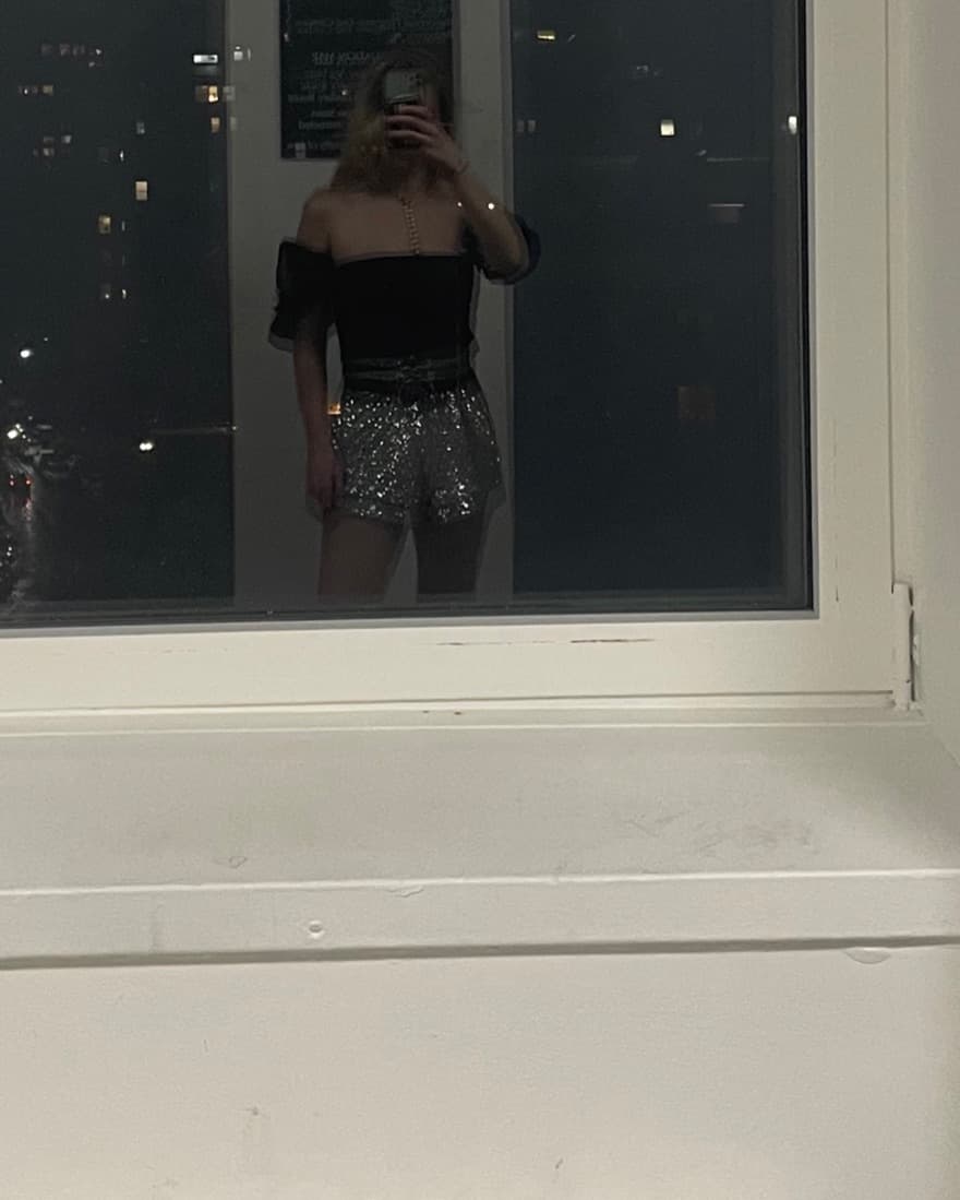 Silver Sequin Shorts  - Image 3