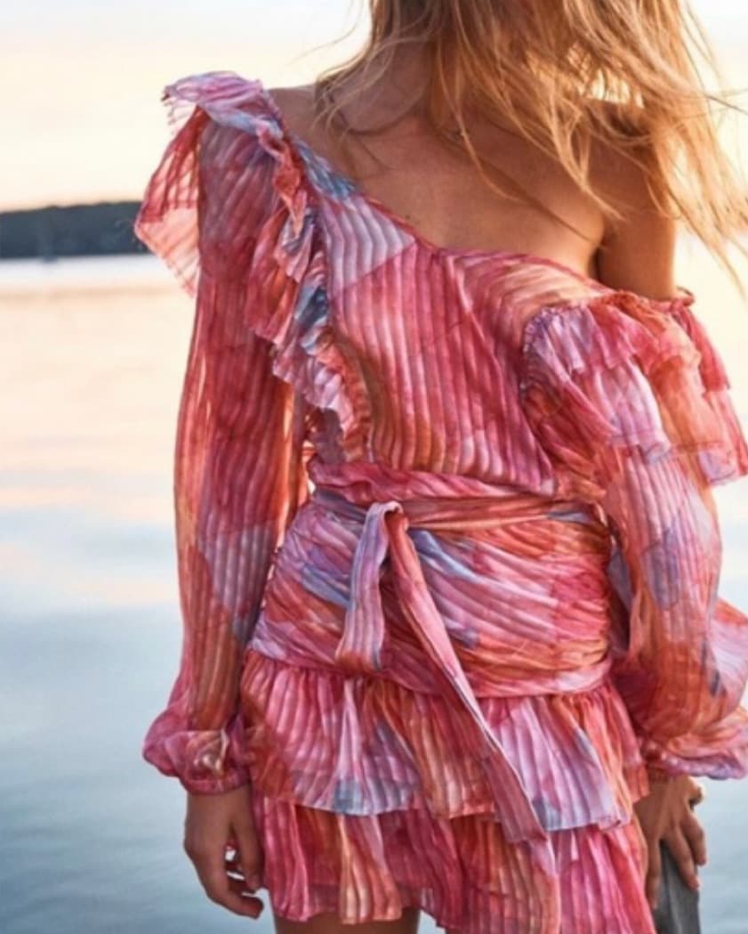Moxie Dress Pink 6 Rainbow Cloud  - Image 1