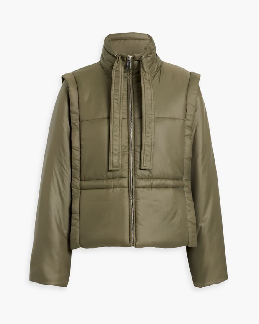 $400 Ganni Green Puffer Jacket - Image 4