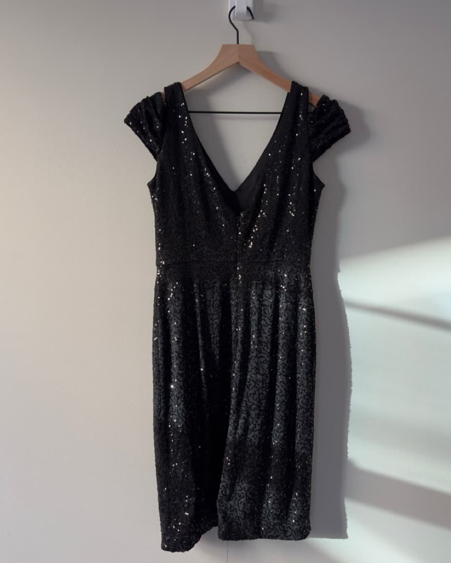 Calvin Klein Black Sequin Dress Party - Image 2