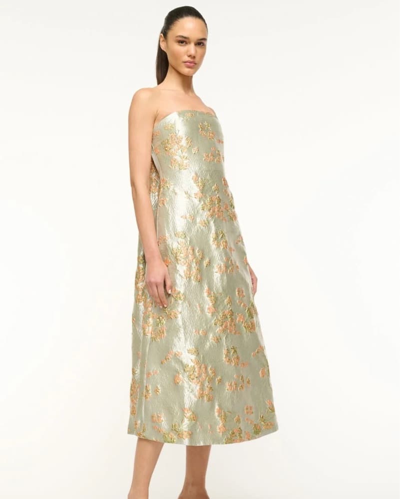 Staud Kennedy Dress in Metallic Bloom - Image 2