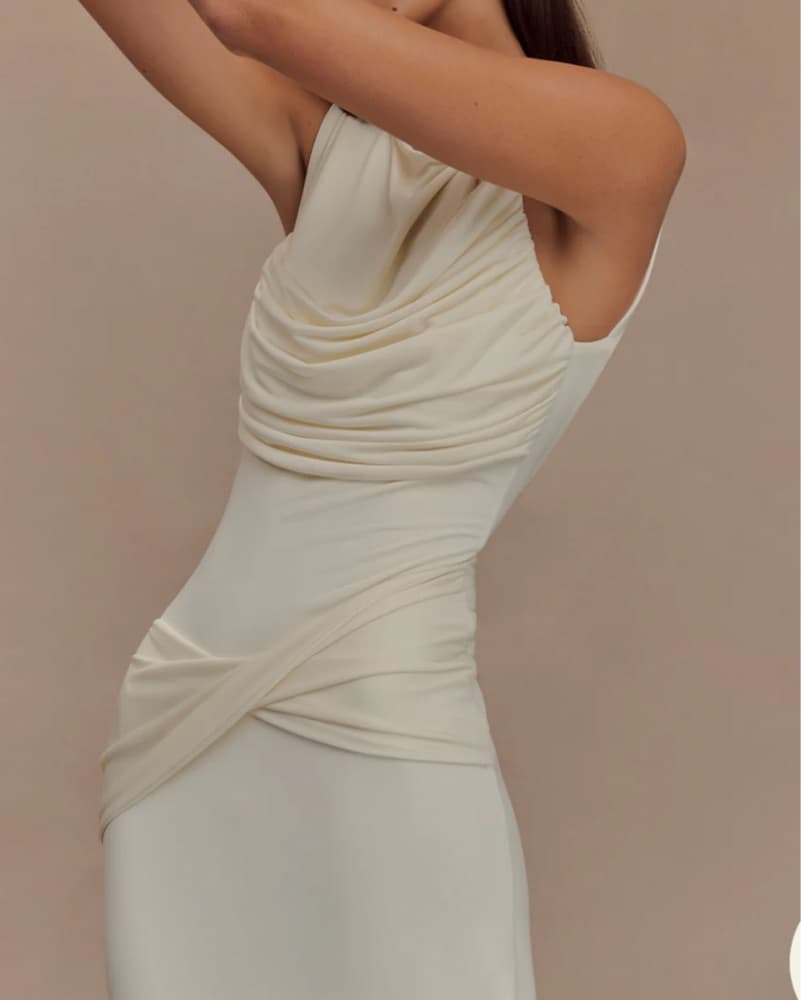 Henley Slinky Drape Maxi Dress - Image 1