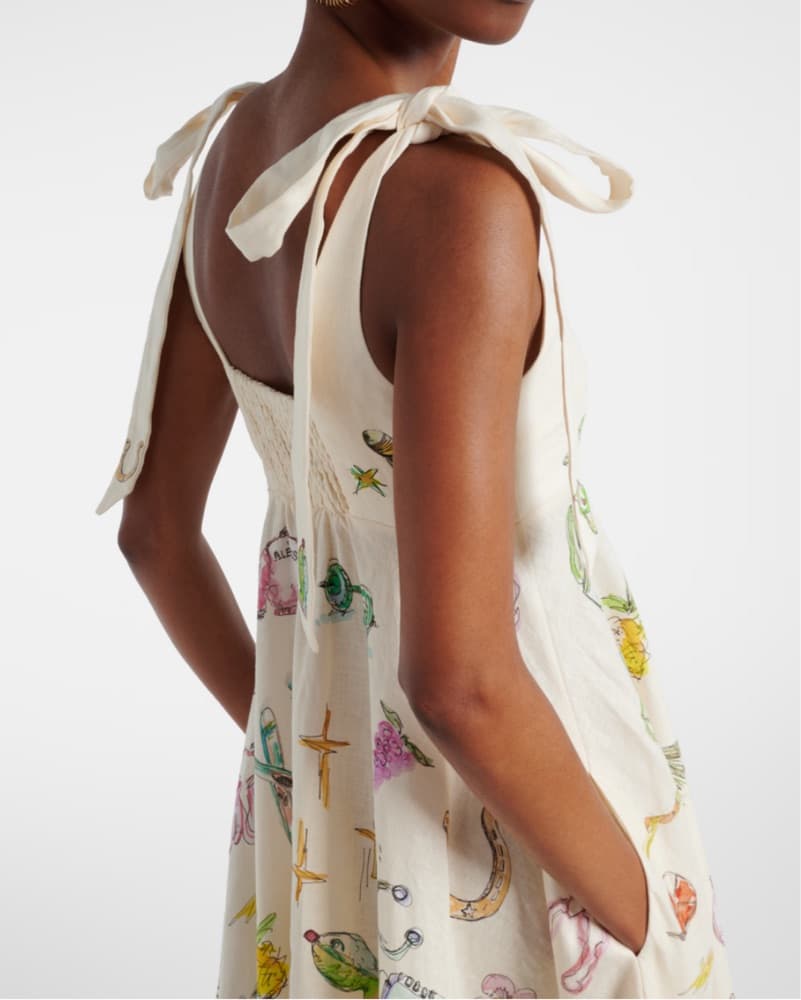 ALÉMAIS Anouk printed linen midi dress - Image 5