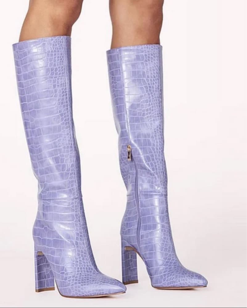 Light Purple croc boots - Image 1
