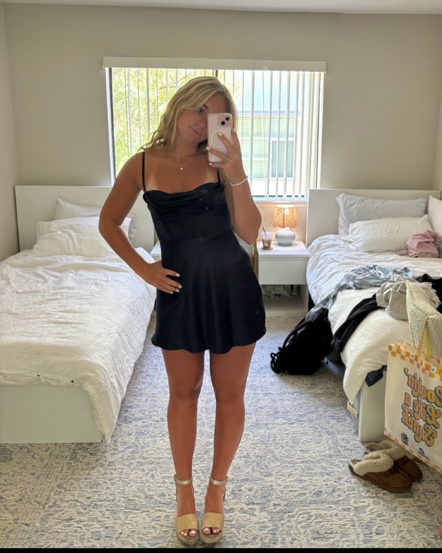 Spotlight Mini Dress Navy - Image 5